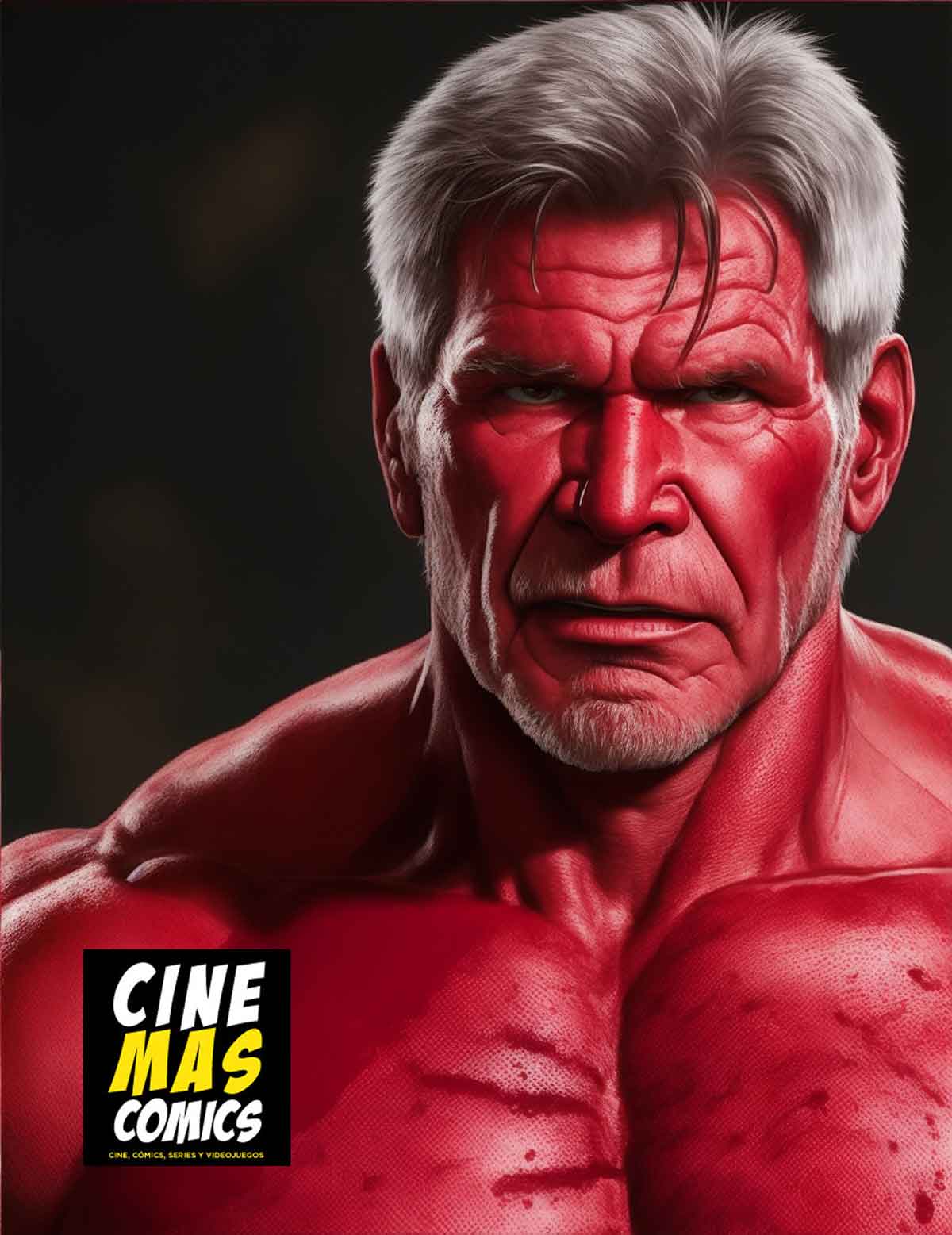 fan art harrison ford como red hulk