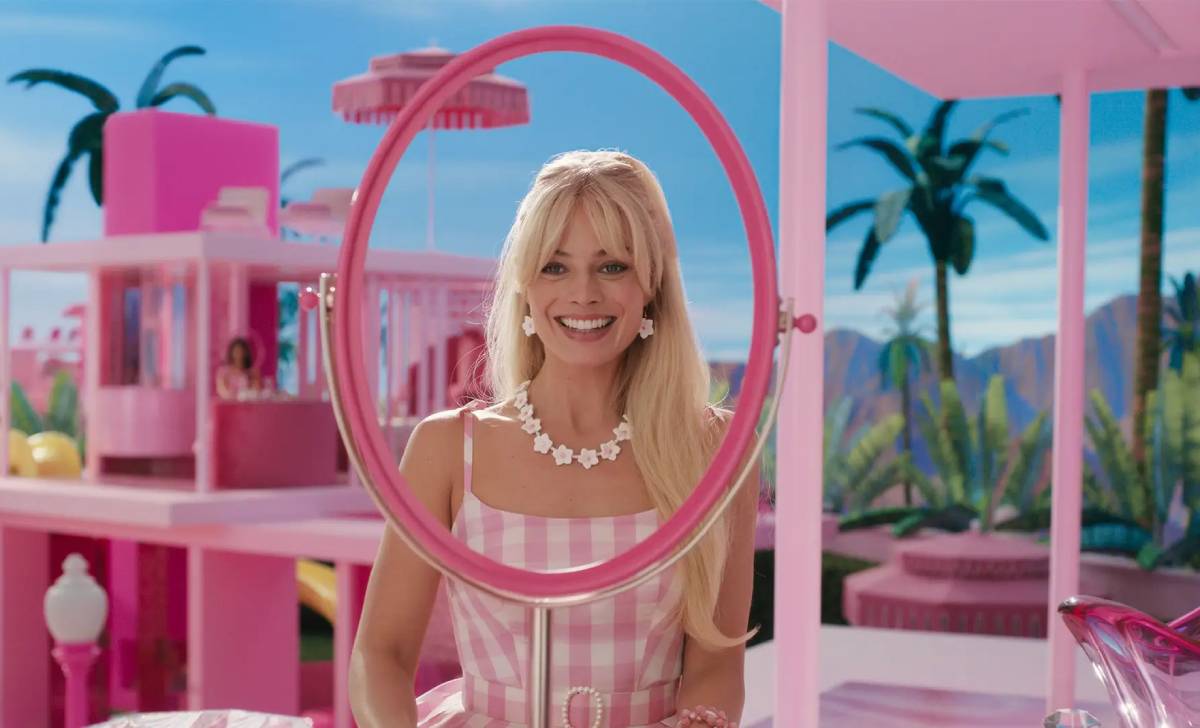 margot robbie como barbie en los oscars