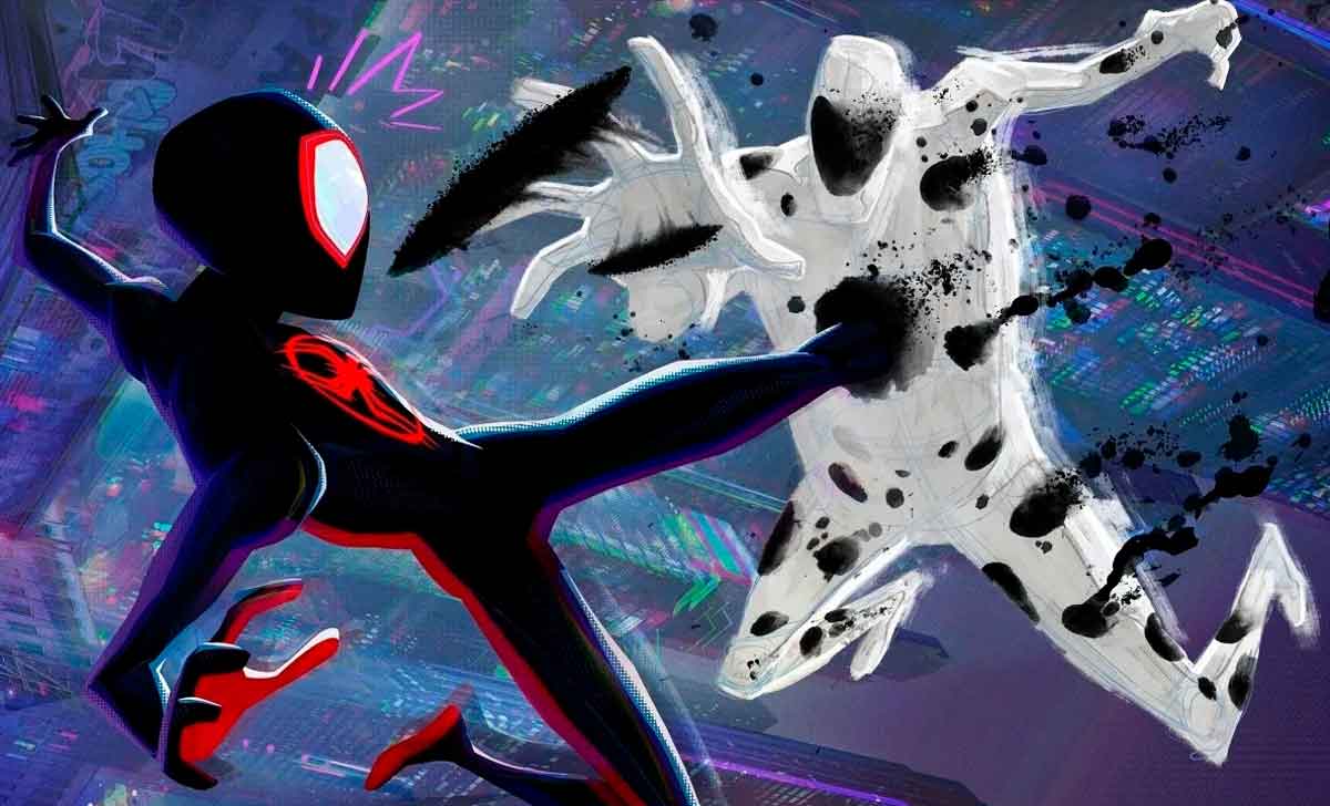 spider-man: cruzando el multiverso - miles morales vs spot