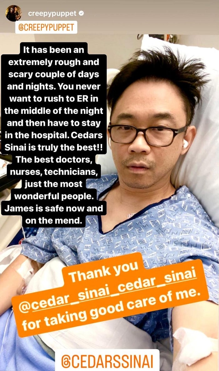 james wan (aquaman 2) en el hospital
