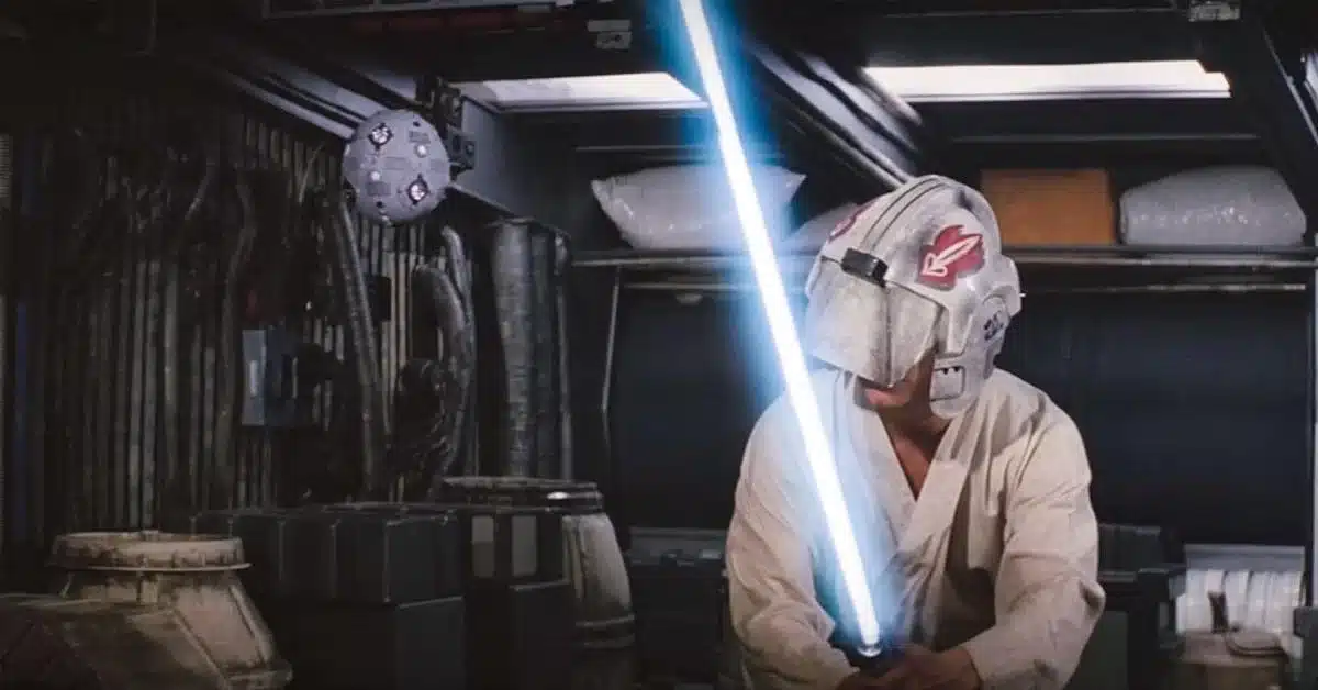 star wars luke skywalker lightsaber training