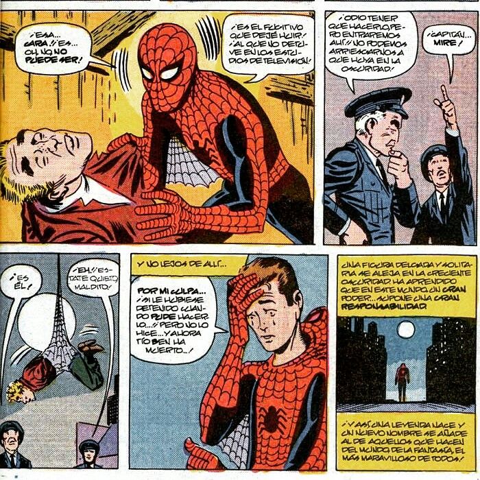 un gran poder conlleva una gran responsabilidad