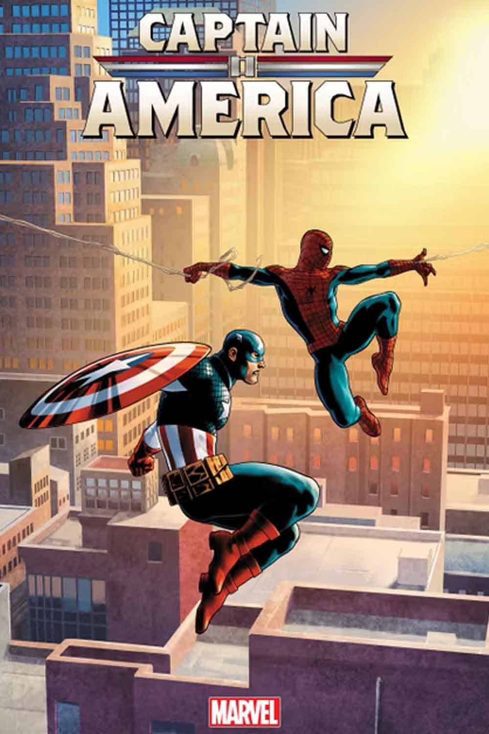 capitán américa y spider-man de marvel