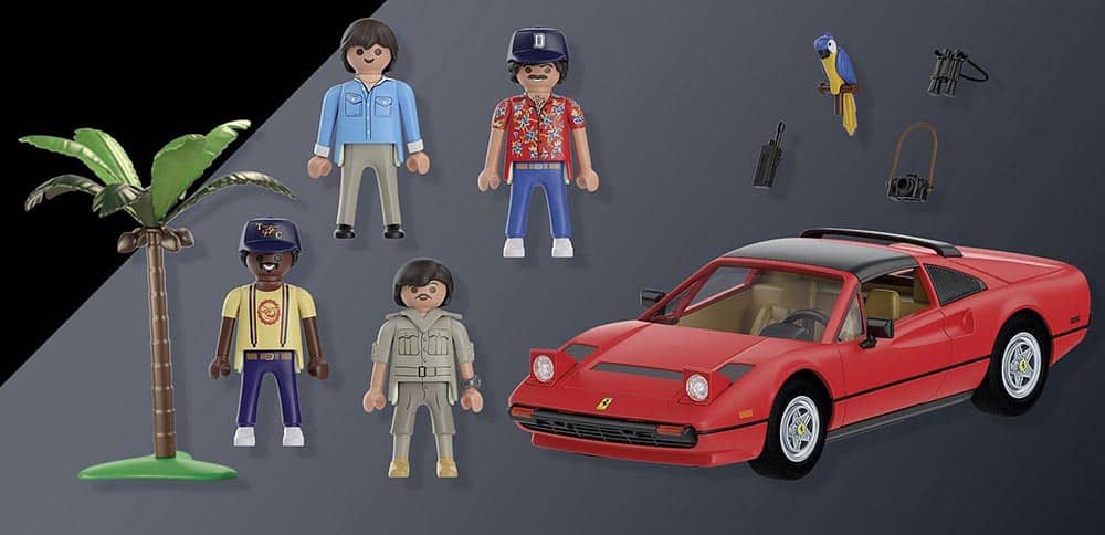 Magnum, y su bigote, se convierten en Playmobil magnum con su coche y colegas