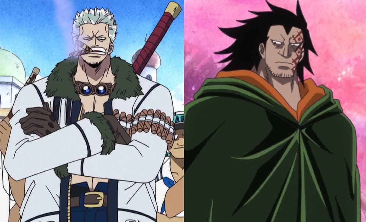 smoker y monkey d. dragon de one piece