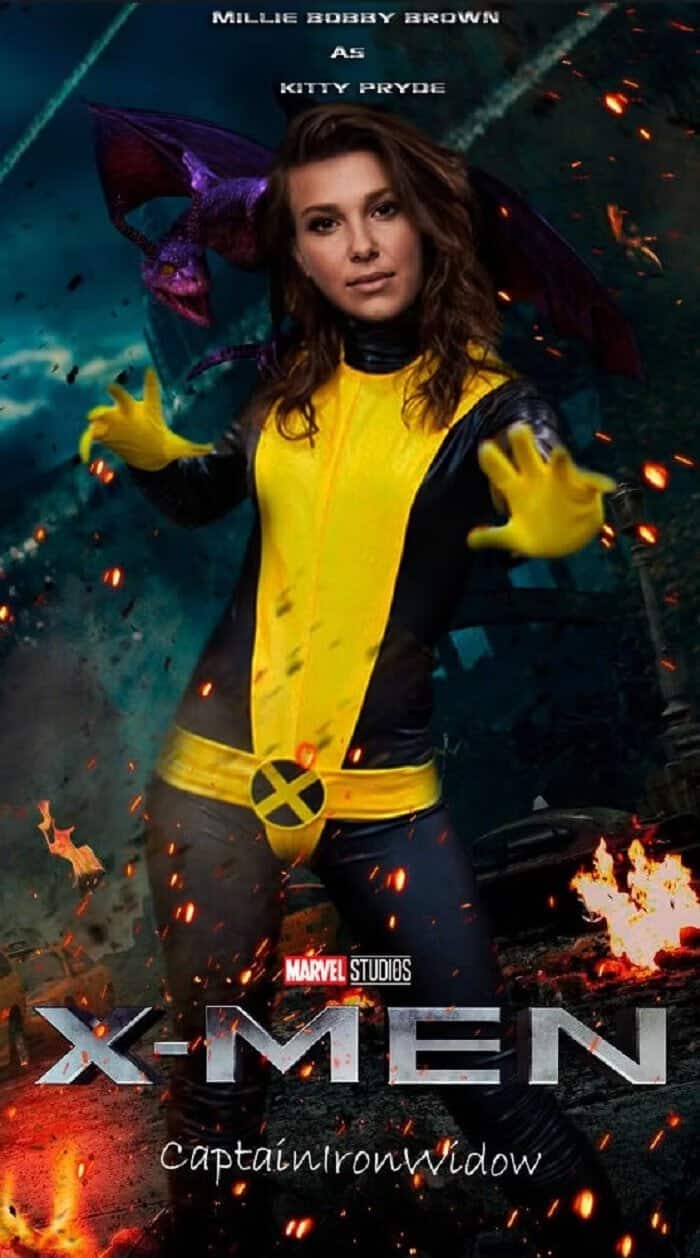 millie bobby brown como kitty pryde en x-men