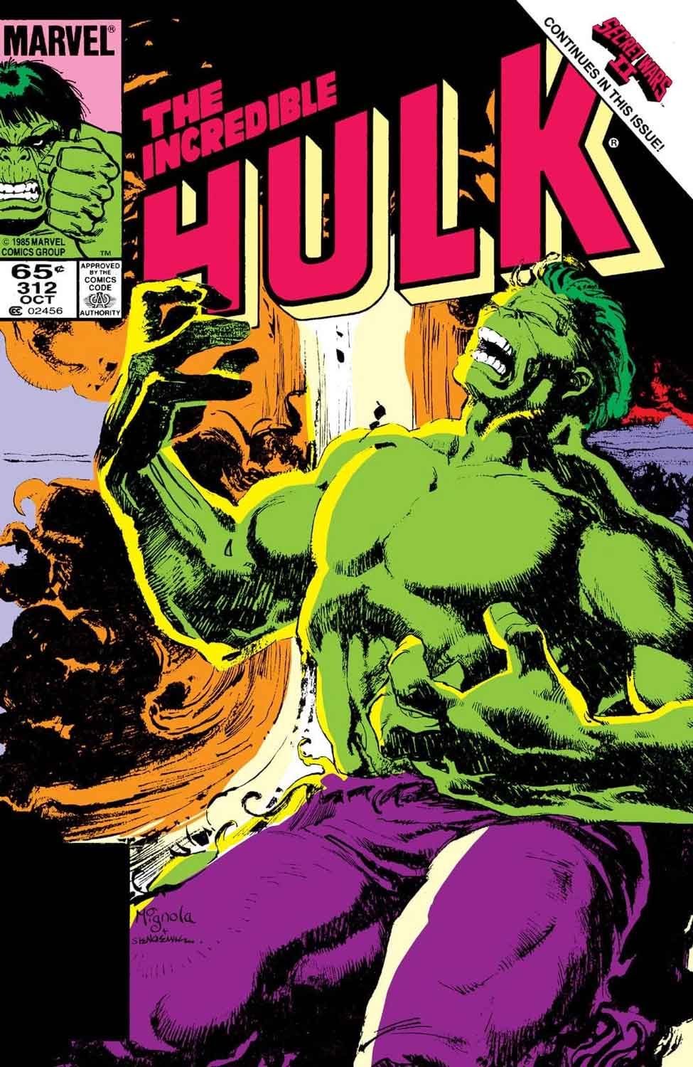 portada the incredible hulk vol. 1 #312, 