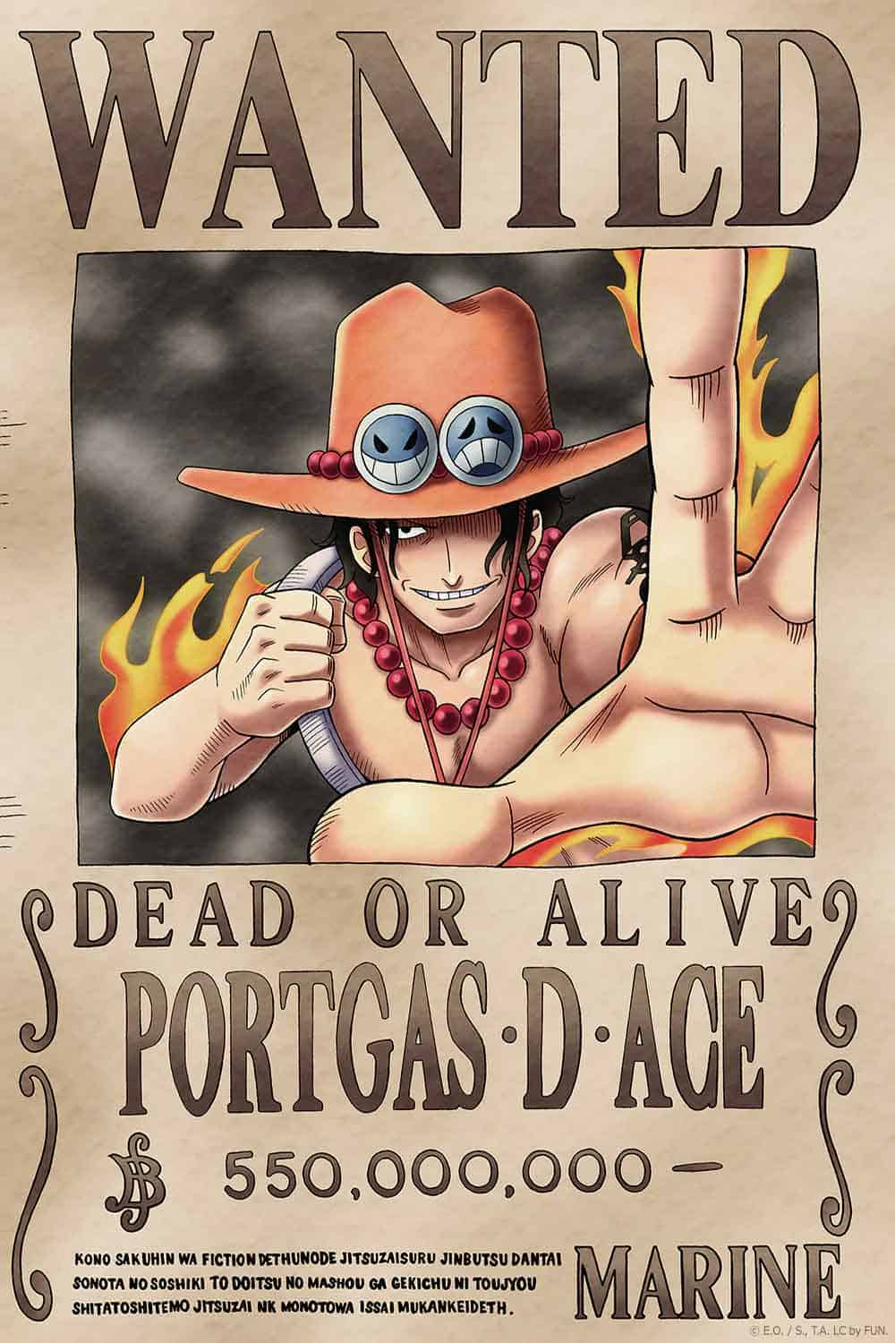 portgas d. ace manga anime one piece