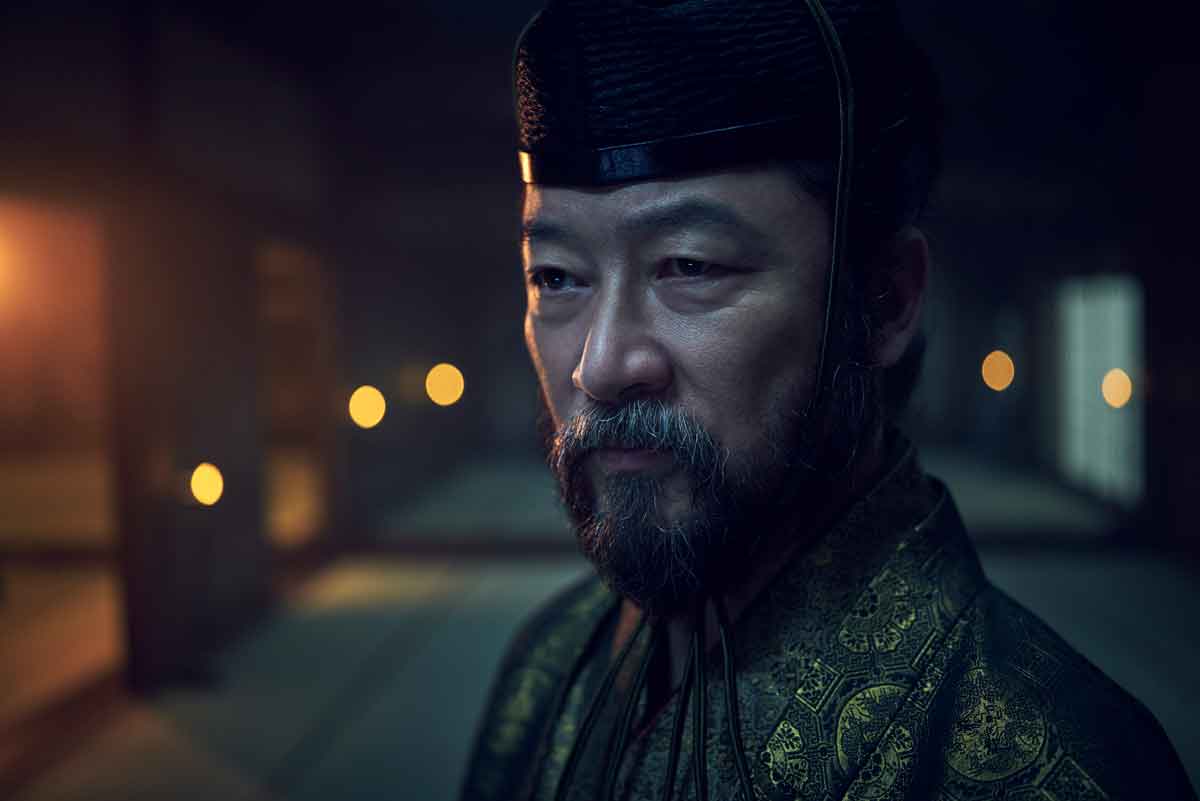 “shōgun” -- pictured: tadanobu asano as kashigi yabushige. cr: kurt iswarienko/fx