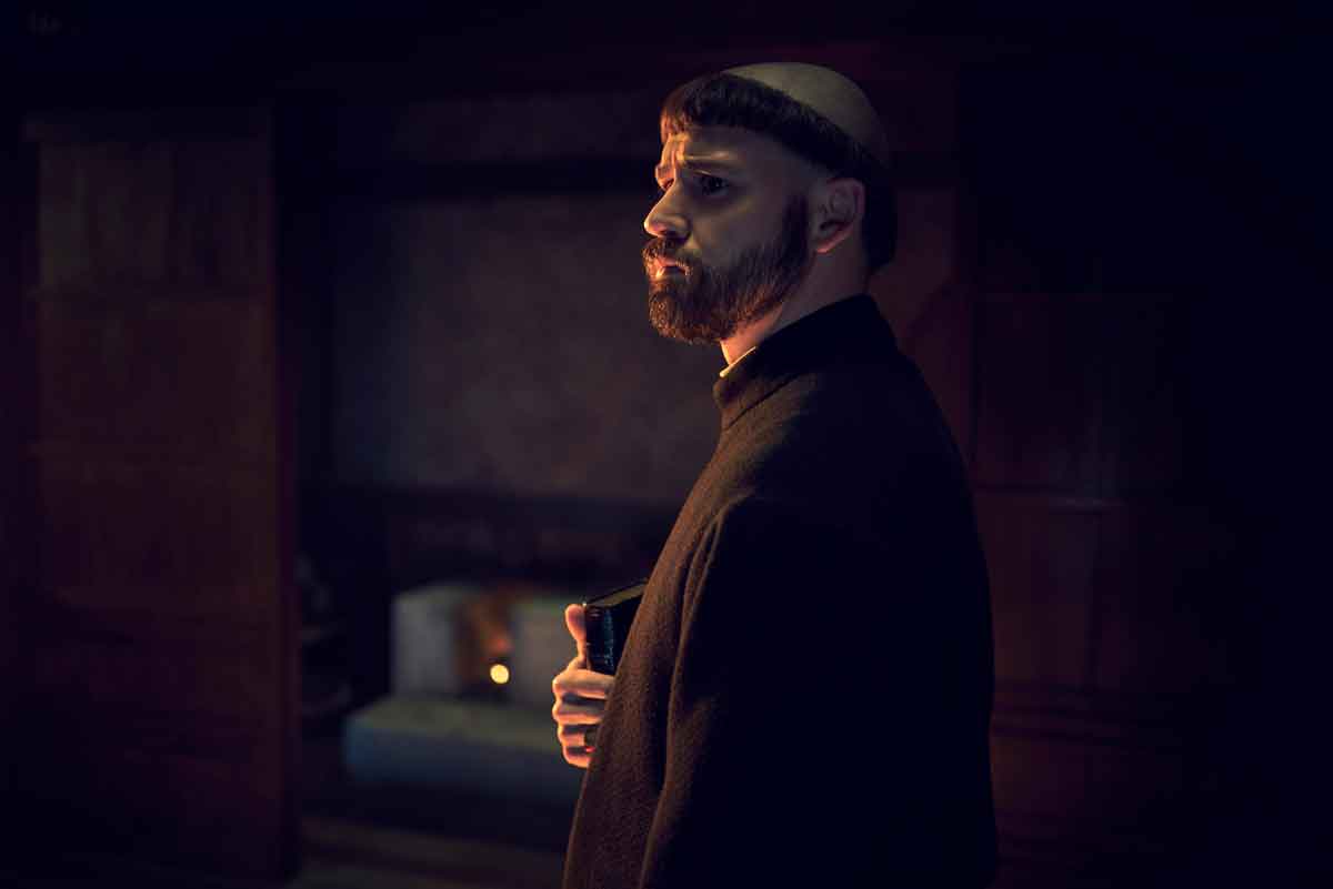 “shōgun” -- pictured: tommy bastow as father martin alvito. cr: kurt iswarienko/fx