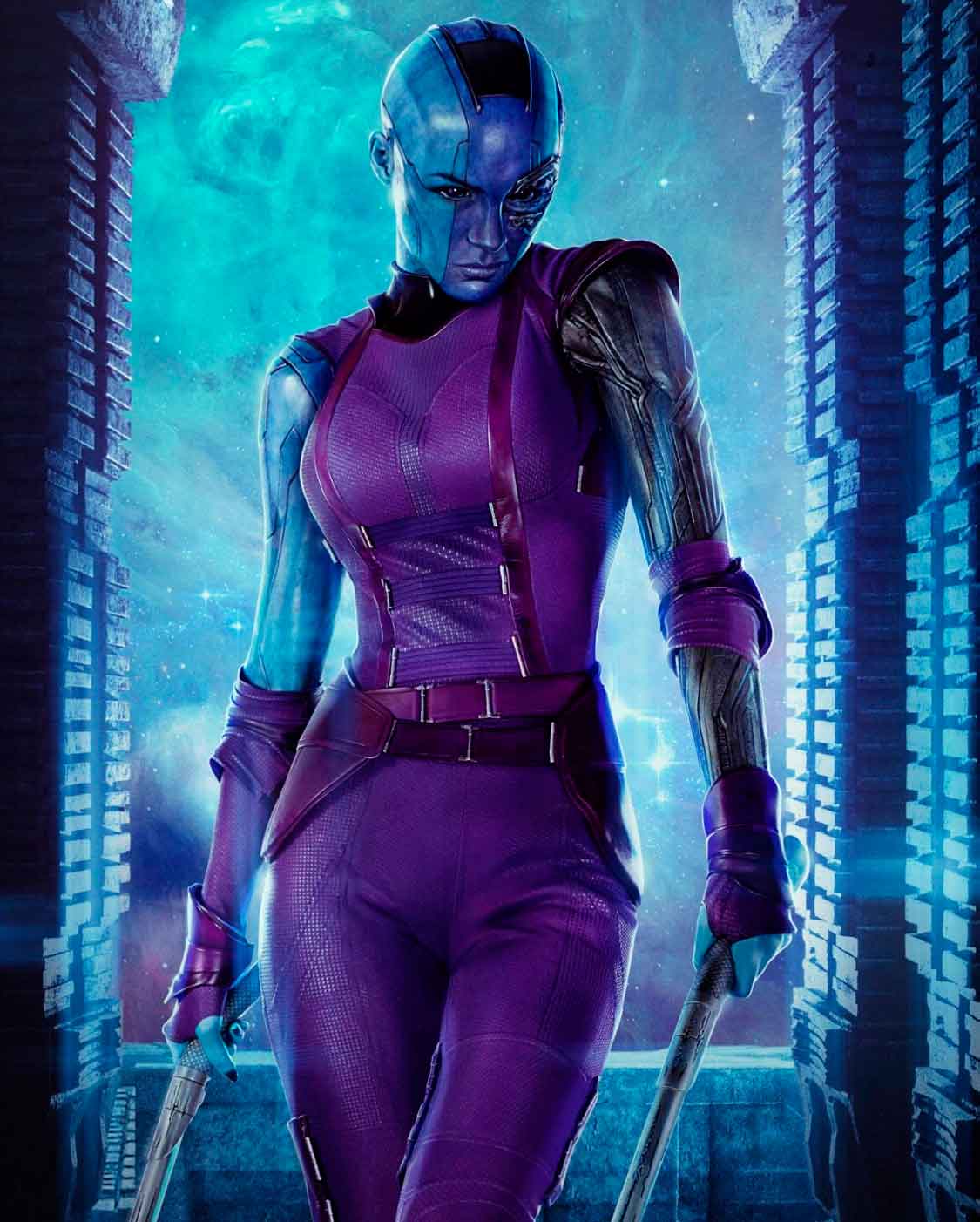 karen gillan como nebula en guardianes de la galaxia de marvel studios