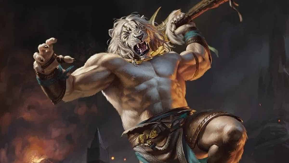 modern horizons 3: ajani nacatl pariah art by chris rallis