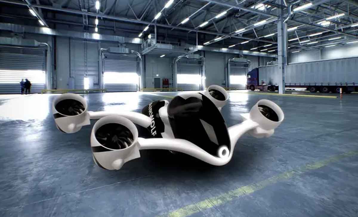 ciencia ficción con moto voladora