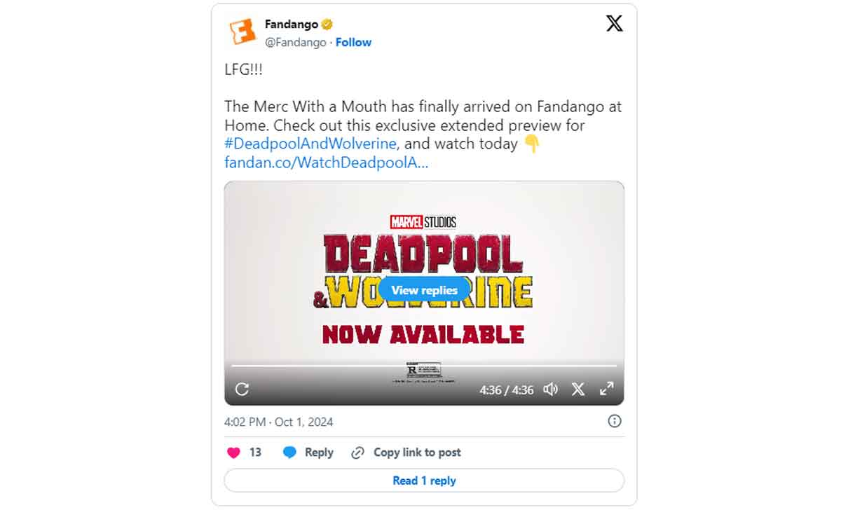 4 minutos de película deadpool 3