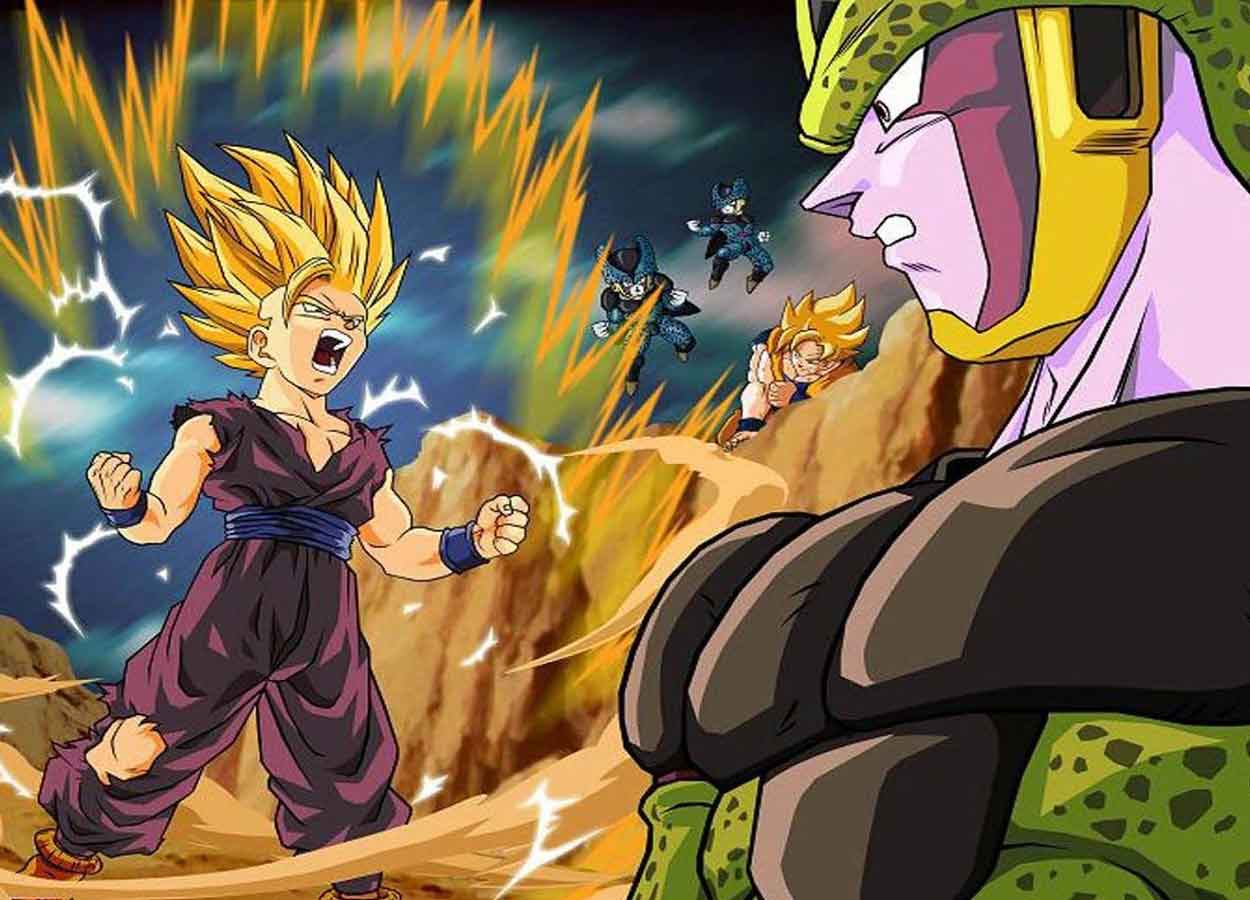 gohan vs cell en dragon ball