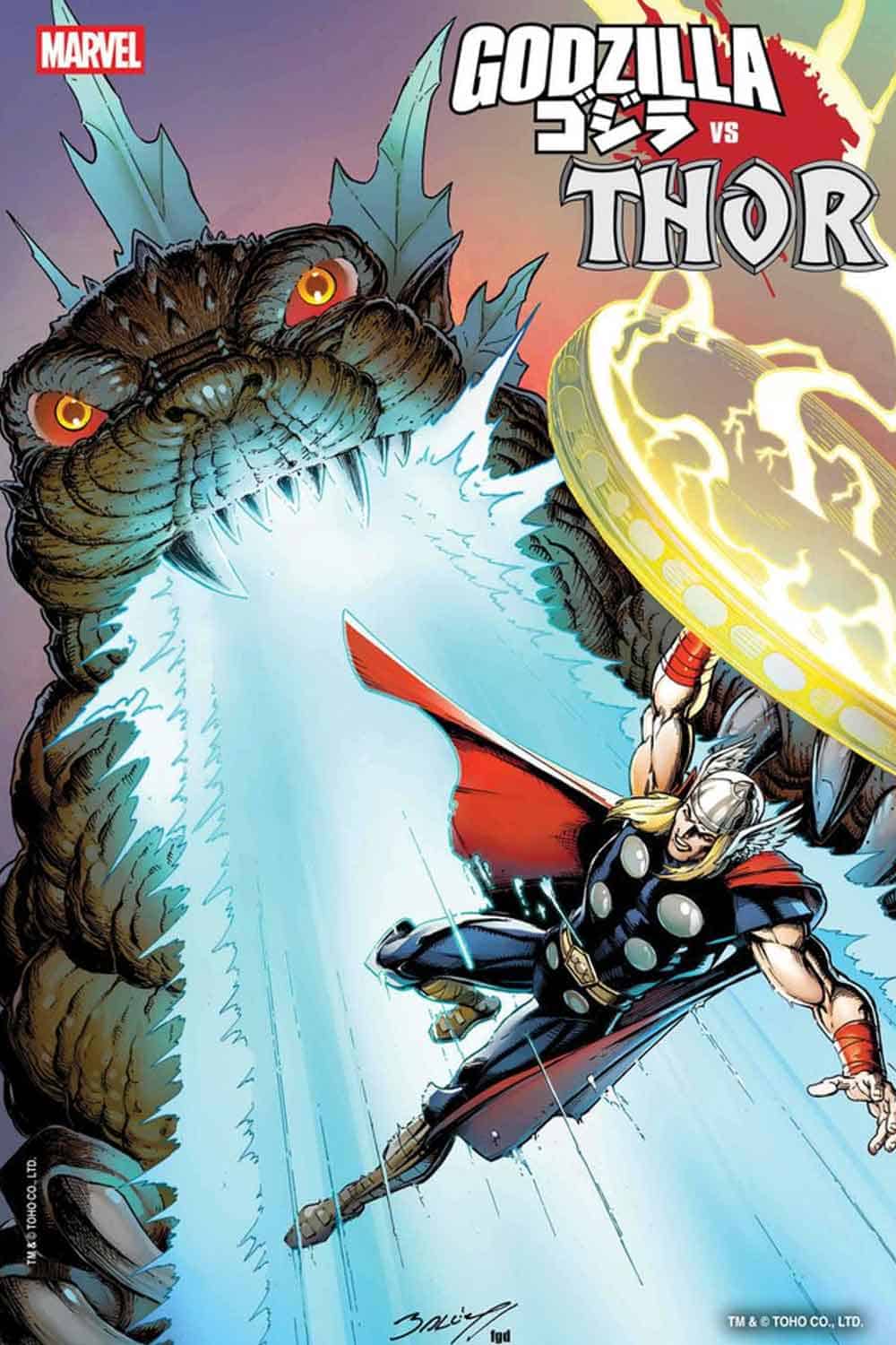 godzilla vs thor de marvel comics