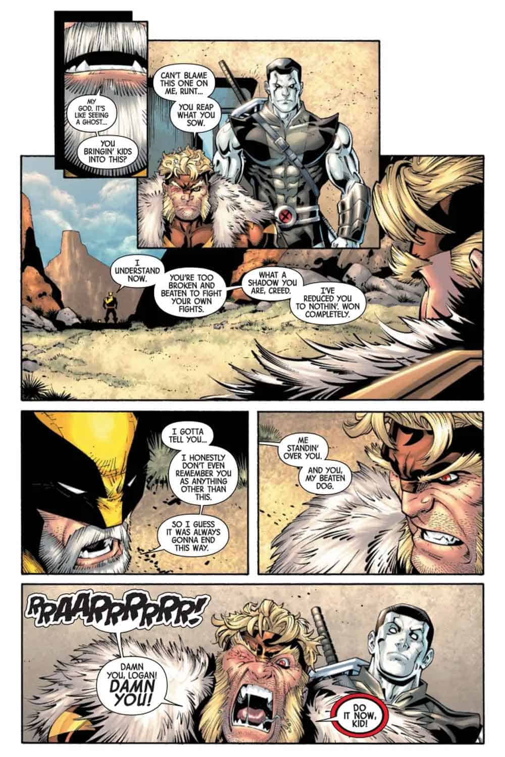 wolverine y dientes de sable